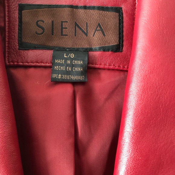 Red leather Jacket - Picture 3 of 6